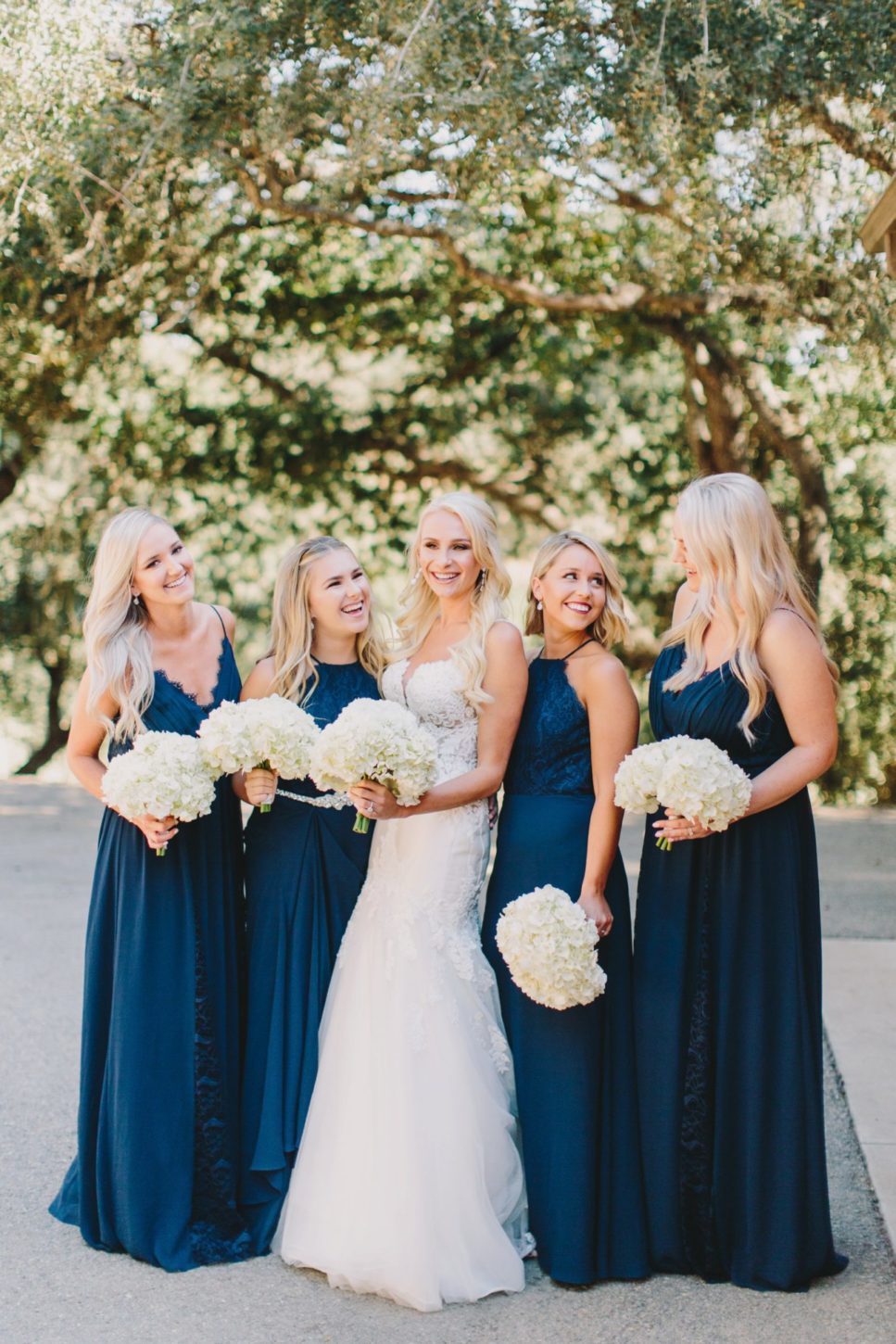 Bride and Bridesmaids at a Terra Mia Fall Wedding