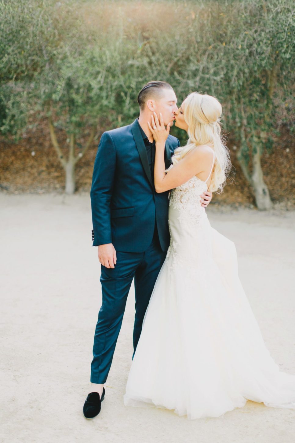 romantic photo of bride and groom at a Terra Mia Fall Wedding
