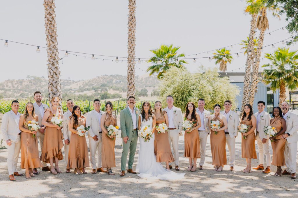 Wedding Party at a Cass Winery Wedding in Paso Robles