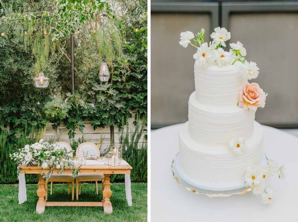 Wedding Cake at a Biddle Ranch Vineyards Wedding by Jake and Necia Photography