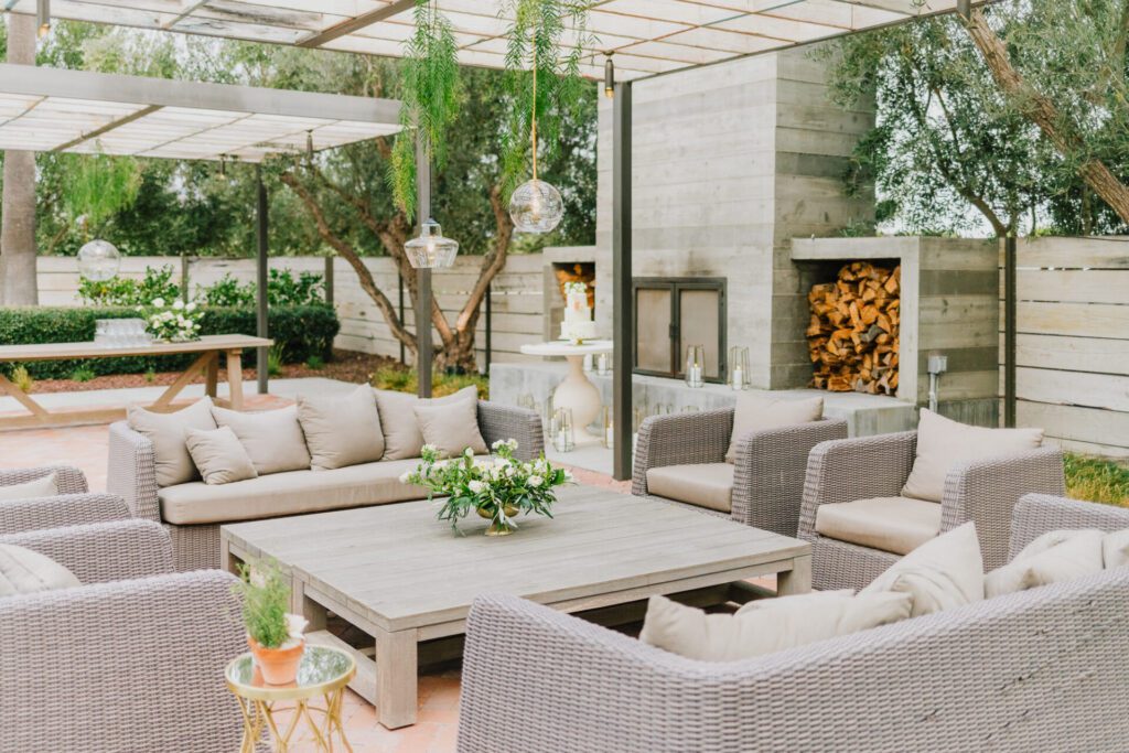 Wedding Lounge at a Biddle Ranch Vineyards Wedding by Jake and Necia Photography