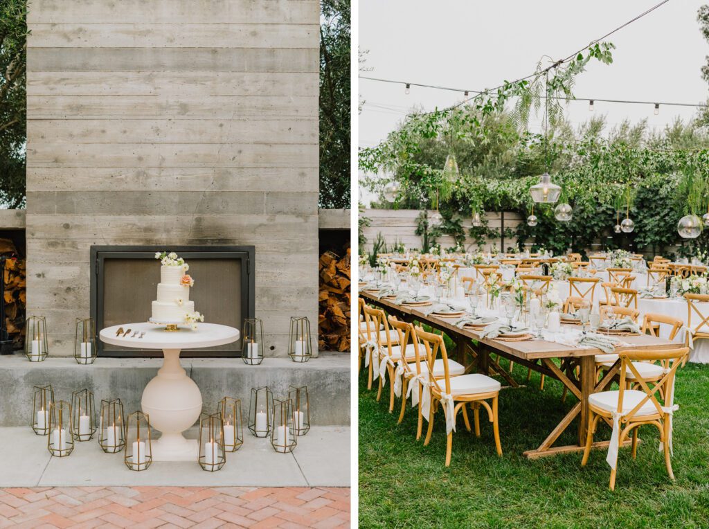 Reception Space at a Biddle Ranch Vineyards Wedding by Jake and Necia Photography