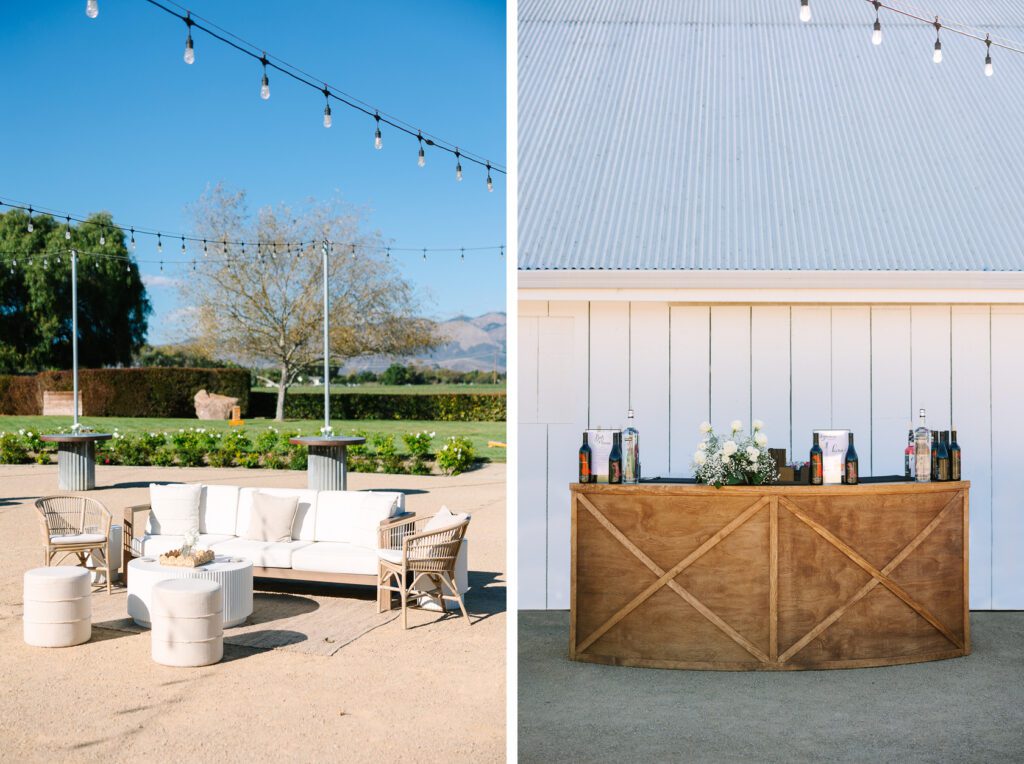 All About events and Bottles and Ice at A White Barn wedding 
