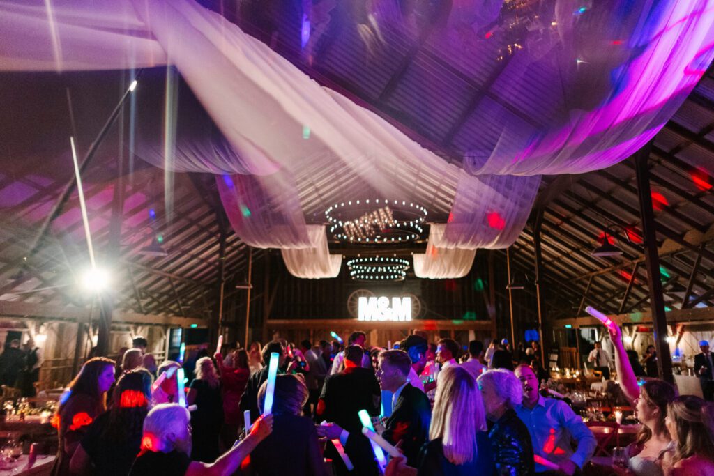 DJ Damian Camacho At a white Barn Wedding 